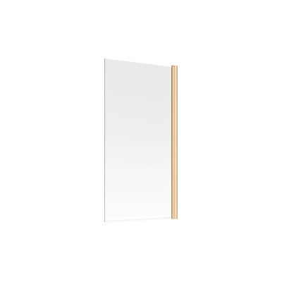 800x1500mm Single Straight Bath Screen (6mm) - Brushed Brass 2