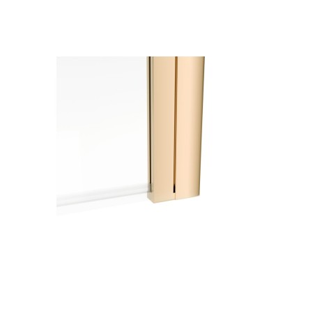 800x1500mm Single Straight Bath Screen (6mm) - Brushed Brass