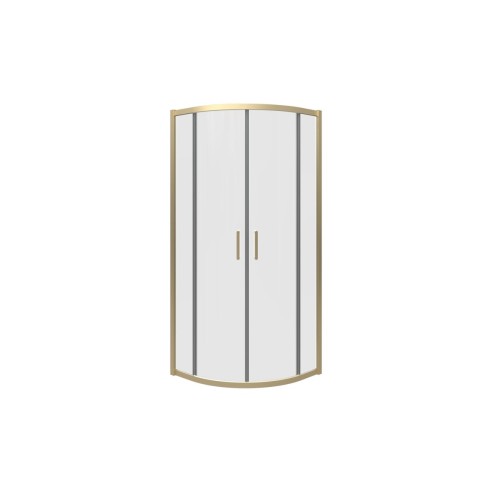 Classic 800mm 2 Door Quadrant - Brushed Brass | BathroomKing