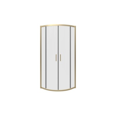 Classic 900mm 2 Door Quadrant - Brushed Brass | BathroomKing 2