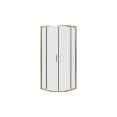 Classic 900mm 2 Door Quadrant - Brushed Brass | BathroomKing