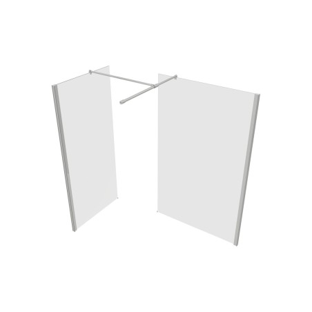 Superior 500mm Wetroom Panel & Support Bar - Chrome | Bathro