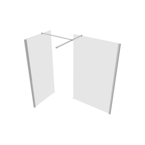 Superior 760mm Wetroom Panel & Support Bar - Chrome | Bathro