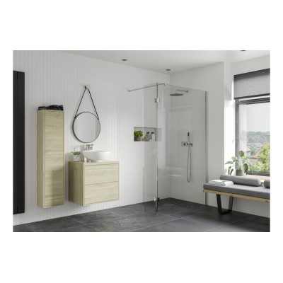 Superior 800mm Wetroom Panel & Support Bar - Chrome | Bathro 2