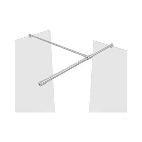 Superior 1400mm Wetroom Panel & Support Bar - Chrome | Bathr