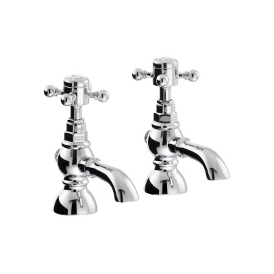 Abode Sentiment Bath Pillar Taps - Chrome | Bathroom Taps |