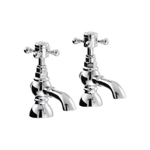 Abode Sentiment Bath Pillar Taps - Chrome | Bathroom Taps |