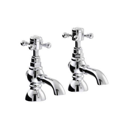 Abode Sentiment Bath Pillar Taps - Chrome | Bathroom Taps |