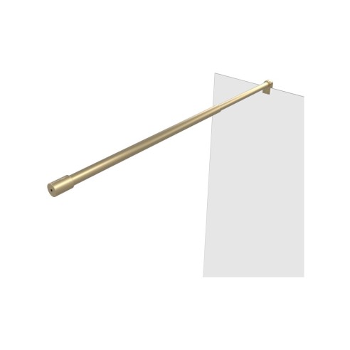 Superior 500mm Wetroom Panel & Support Bar - Brushed Brass |