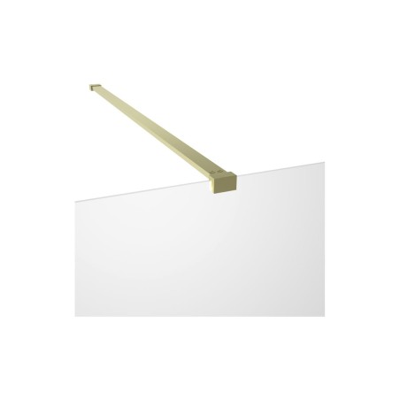 Superior 700mm Wetroom Panel & Support Bar - Brushed Brass |