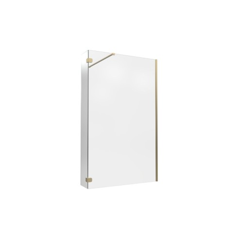 Superior Optional 300mm Wetroom Splash Panel - Brushed Brass