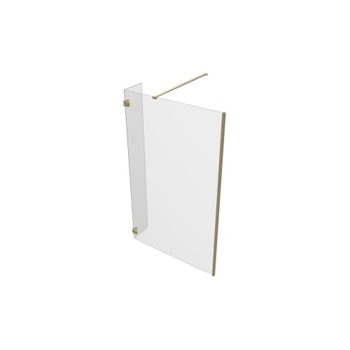 Superior Optional 300mm Wetroom Splash Panel - Brushed Brass