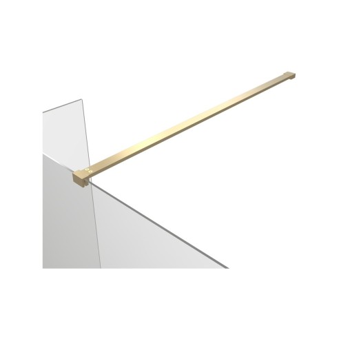 Superior Optional 300mm Wetroom Splash Panel - Brushed Brass