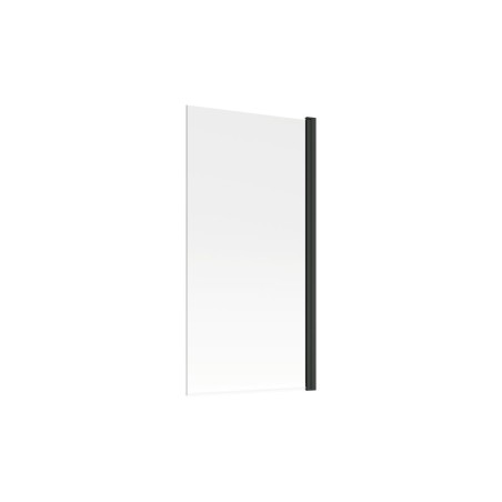 800x1400mm Square Bath Screen (6mm) - Black | BathroomKing