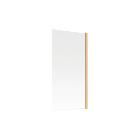 800x1400mm Square Bath Screen (6mm) - Brushed Brass | Bathro