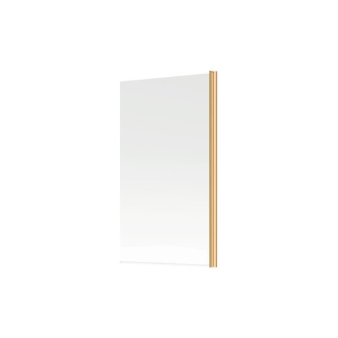 800x1400mm Square Bath Screen (6mm) - Brushed Brass | Bathro