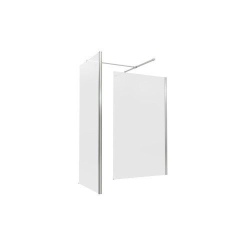Superior 1100mm Wetroom Panel & Support Bar - Chrome | Bathr