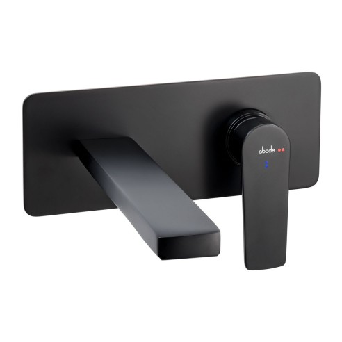 Abode Aquip Wall Mounted Basin / Bath Mixer - Matt Black | B