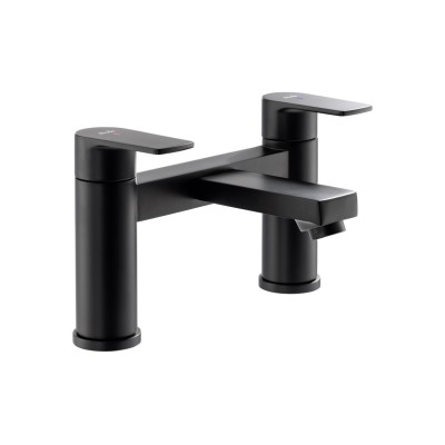 Abode Aquip Deck Mounted Bath Filler - Matt Black | Bathroom