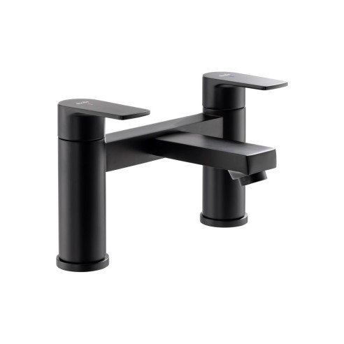 Abode Aquip Deck Mounted Bath Filler - Matt Black | Bathroom