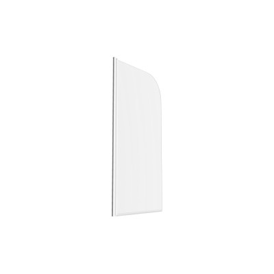 800x1400mm Radius Bath Screen (6mm) - Chrome | BathroomKing 2