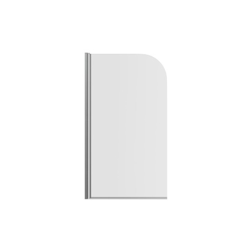 800x1400mm Radius Bath Screen (6mm) - Chrome | BathroomKing