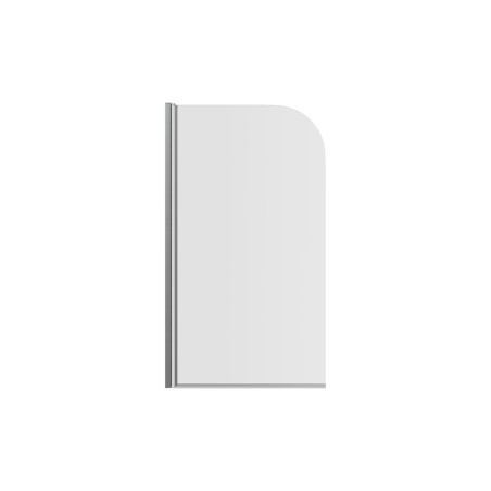 800x1400mm Radius Bath Screen (6mm) - Chrome | BathroomKing