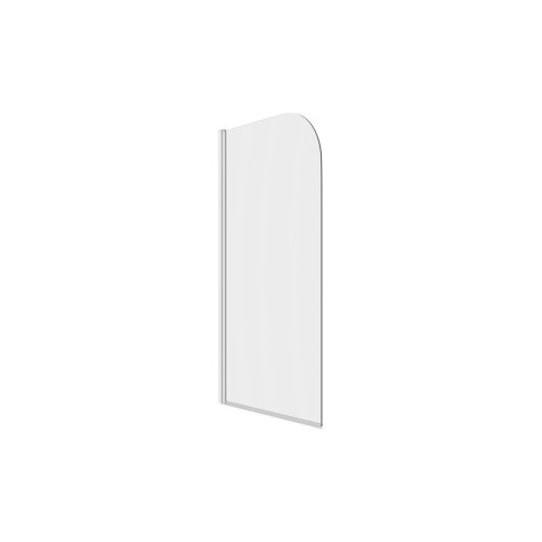 800x1400mm Radius Bath Screen (6mm) - Chrome | BathroomKing