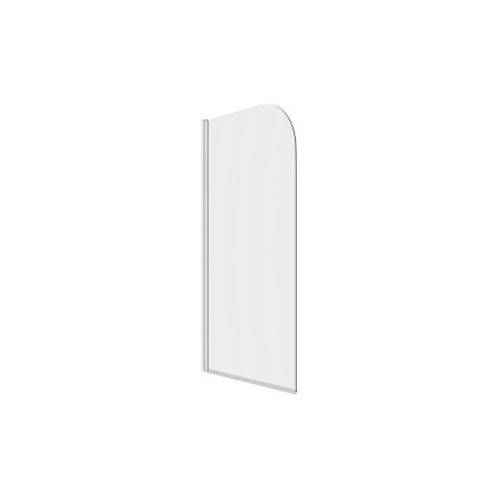 800x1400mm Radius Bath Screen (6mm) - Chrome | BathroomKing