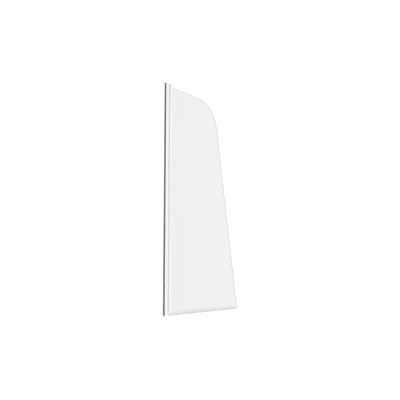800x1400mm Sail Bath Screen (6mm) - Chrome | BathroomKing 2