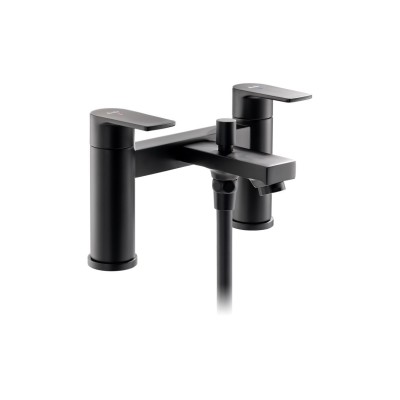 Abode Aquip Deck Mounted Bath Shower Mixer - Matt Black | Ba 2