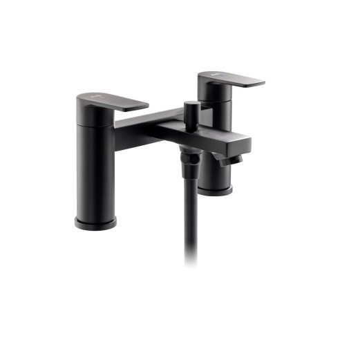 Abode Aquip Deck Mounted Bath Shower Mixer - Matt Black | Ba