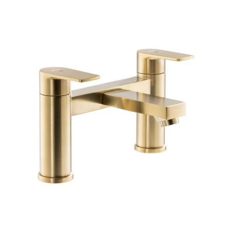 Abode Aquip Deck Mounted Bath Filler - Brushed Brass | Bathr