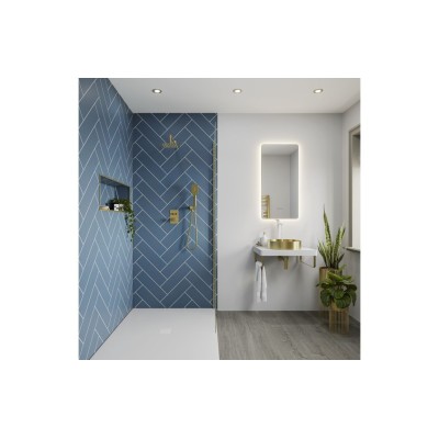 Abode Levarto Tall Basin Mixer - Matt White & Brass | Bathro 2