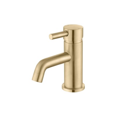 Opal Cloakroom Basin Mixer & Waste - Brushed Brass | Bathroo
