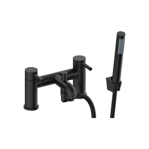 Opal Bath/Shower Mixer & Bracket - Matt Black | Bathroom Tap