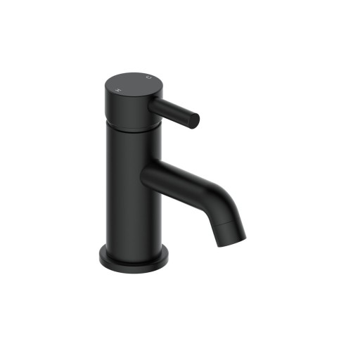 Opal Cloakroom Basin Mixer & Waste - Matt Black | Bathroom T