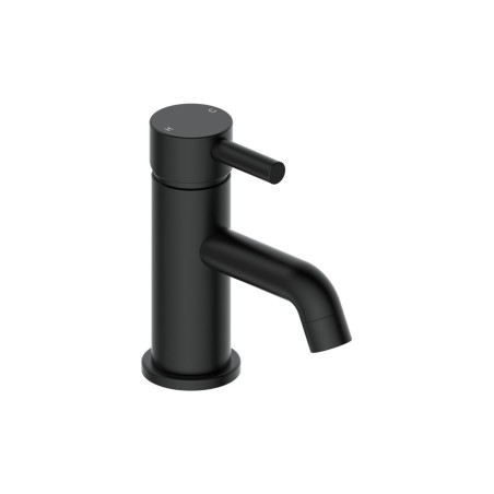 Opal Cloakroom Basin Mixer & Waste - Matt Black | Bathroom T