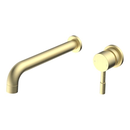 Opal 220mm Wall Mounted Basin Mixer - Brushed Brass | Bathro