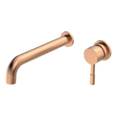 Opal 220mm Wall Mounted Basin Mixer - Brushed Bronze | Bathr