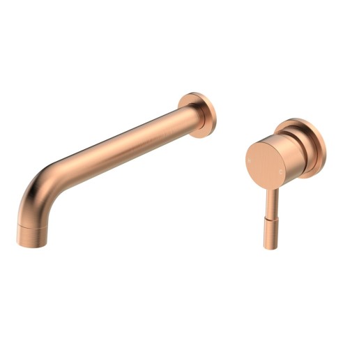 Opal 220mm Wall Mounted Basin Mixer - Brushed Bronze | Bathr