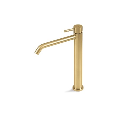 Vema Tiber Tall Basin Mixer - Brushed Brass | Bathroom Taps