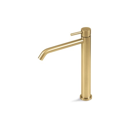 Vema Tiber Tall Basin Mixer - Brushed Brass | Bathroom Taps