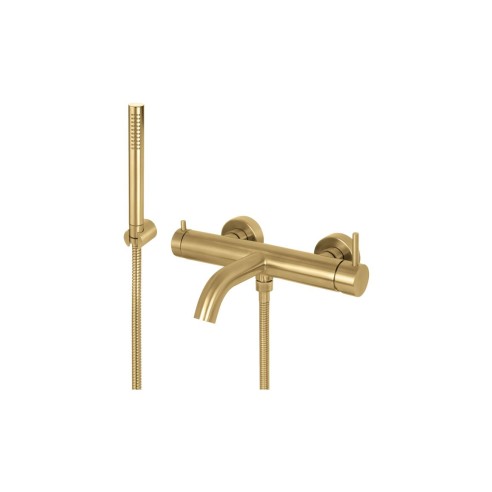 Vema Tiber Wall Mounted Bath/Shower Mixer - Brushed Brass |