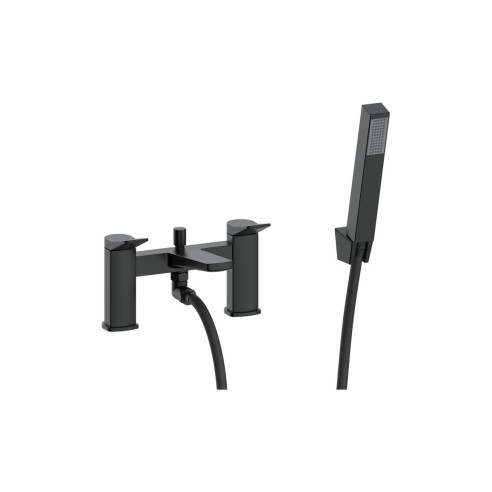 Evie Bath/Shower Mixer & Bracket - Matt Black | Bathroom Tap