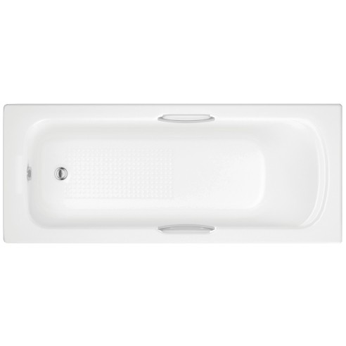Grenadeer 1700mm Twin Grip Anti-Slip Single Ended Bath 2 Tap Hole