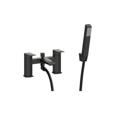 Elsa Bath/Shower Mixer & Bracket - Matt Black | Bathroom Tap