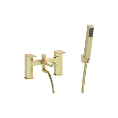 Elsa Bath/Shower Mixer & Bracket - Brushed Brass | Bathroom