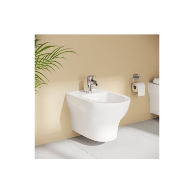 VitrA Flow Round Bidet Mixer - Chrome | Bathroom Taps | Bath 2