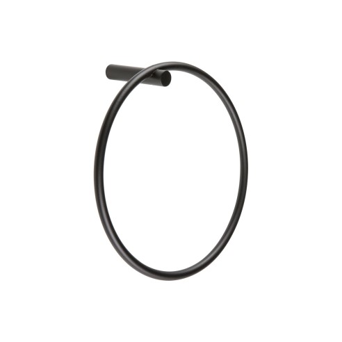 Tanaro Towel Ring - Black | Bathroom Accessories | BathroomK